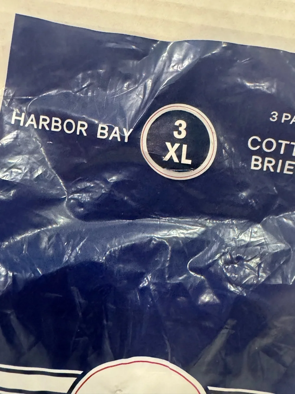 Harbor Bay HB 3XL (50-52) Cotton Briefs 3 Pack, Black, Big & Tall NEW